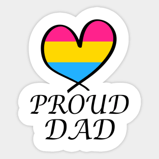 Proud Dad LGBT Gay Pride Month Pansexual Flag Sticker